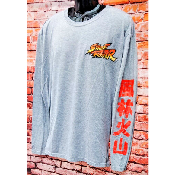 Original Printed Street Fighter Gray Long Sleeve New Generation T Japanese Print - Picture 5 of 9